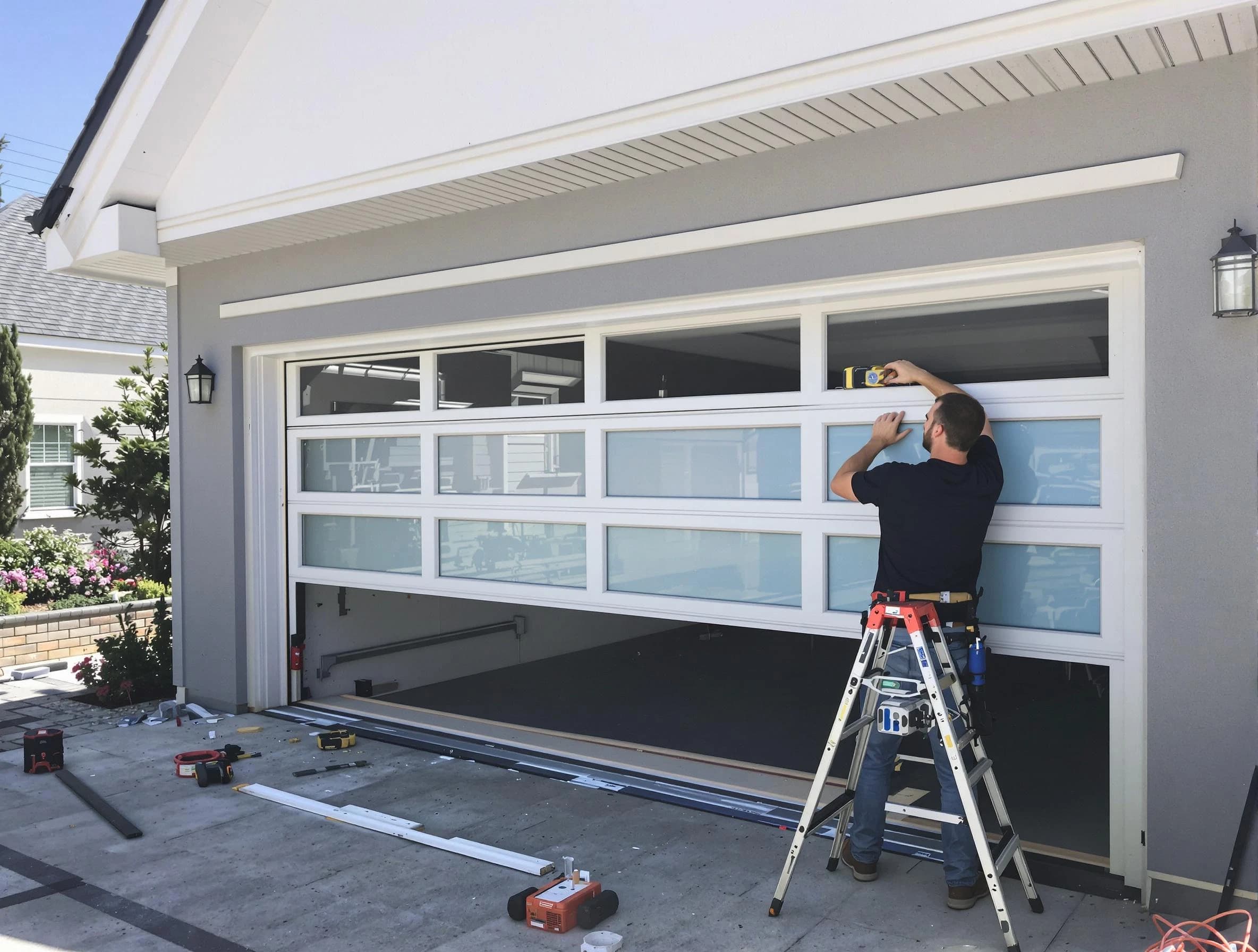 Dacula Garage Door Repair team performing garage door replacement in Dacula