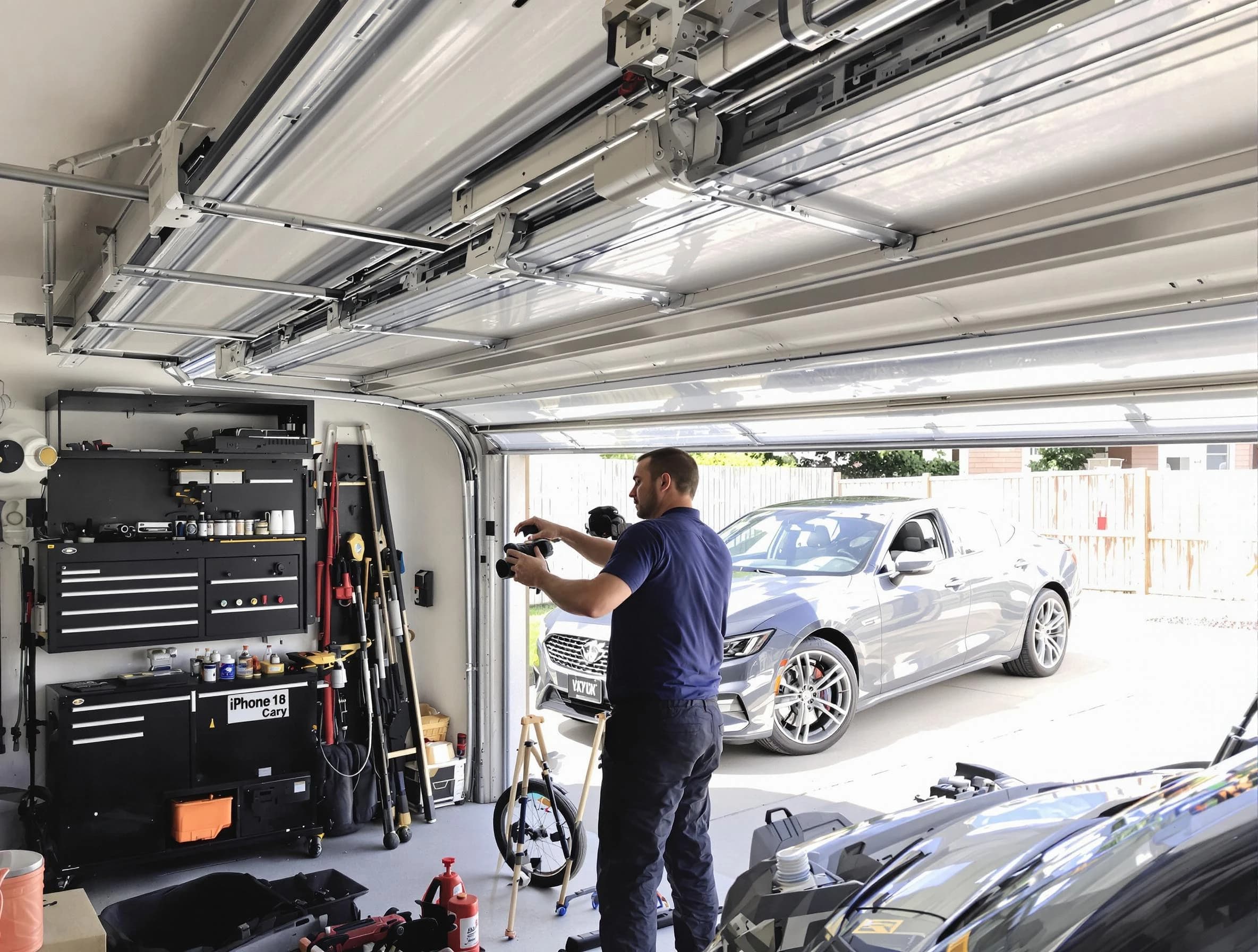 Dacula Garage Door Repair technician fixing noisy garage door in Dacula