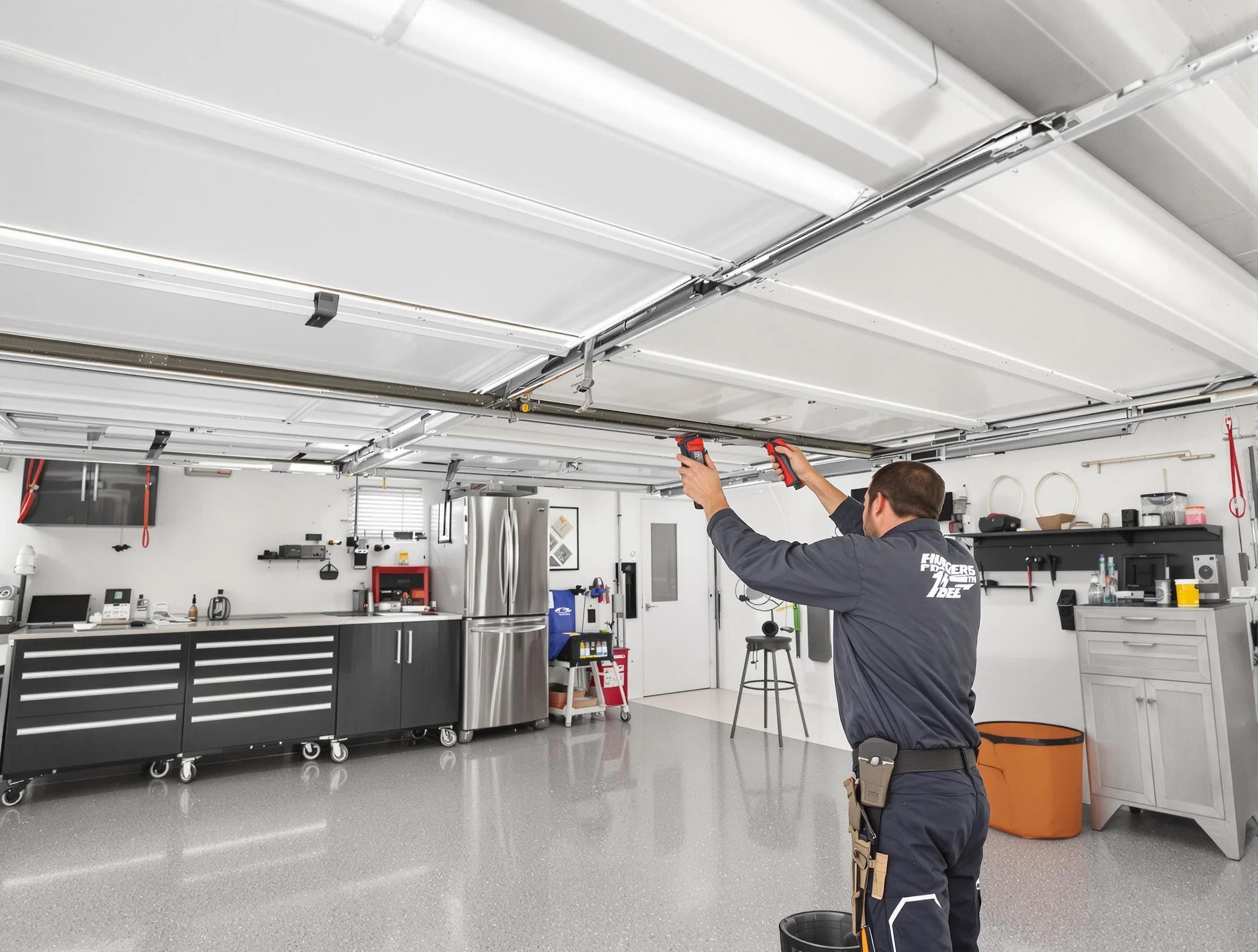 Overhead garage door repair service by Dacula Garage Door Repair in Dacula