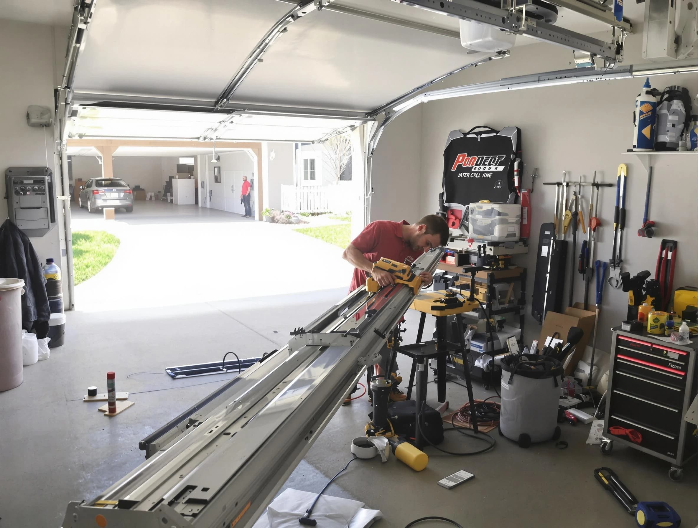 Dacula Garage Door Repair expert performing track repair in Dacula