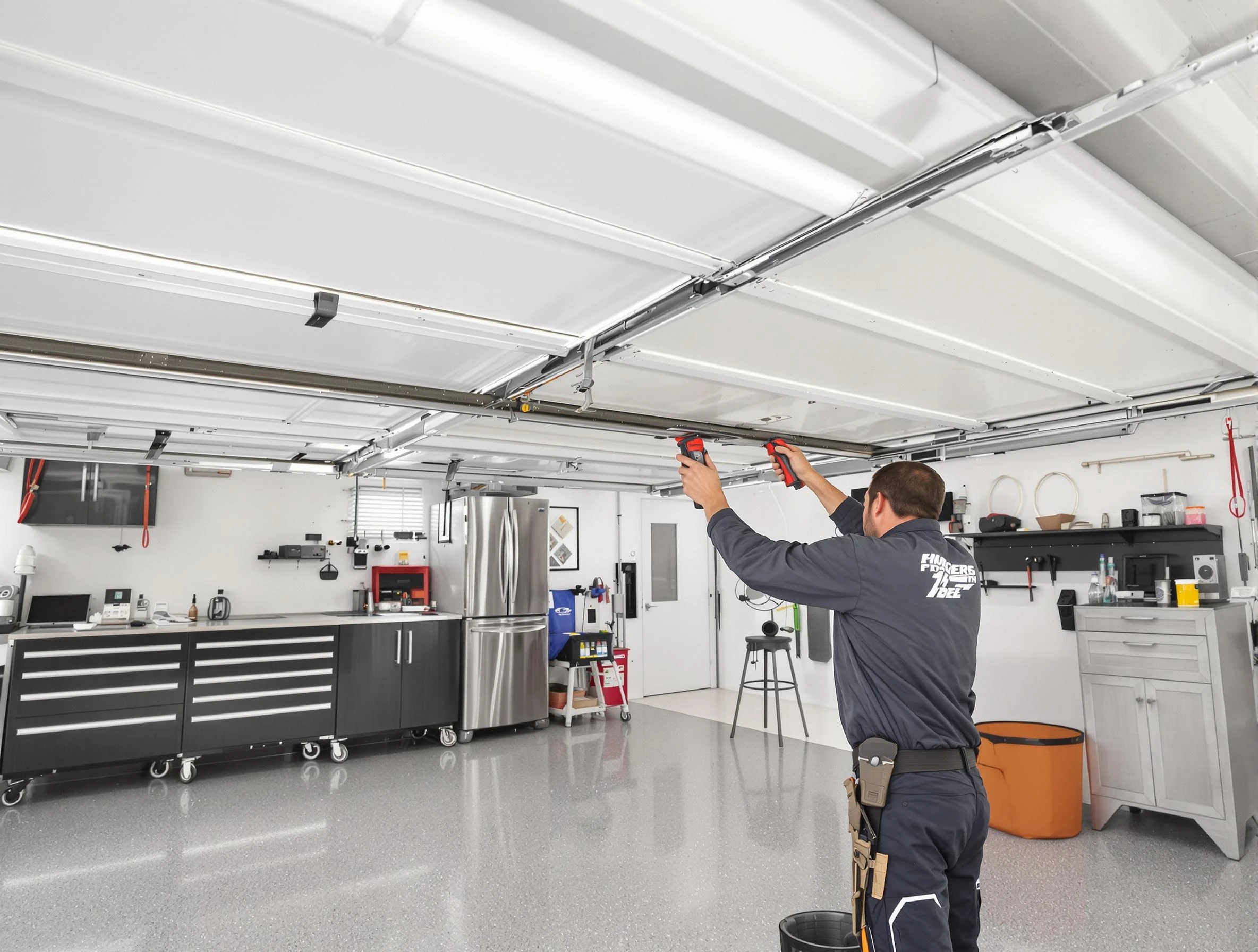 Overhead garage door repair service by Dacula Garage Door Repair in Dacula